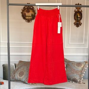 NWT CALYPSO WIDE LEG LINEN BLEND PANTS SIZE M  Wide-Leg Pants